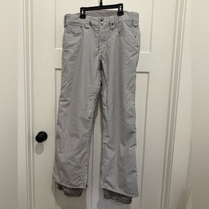 Burton Dryride Snowboard Ski Cargo Pants Mens Medium Grey/White Chittagong
